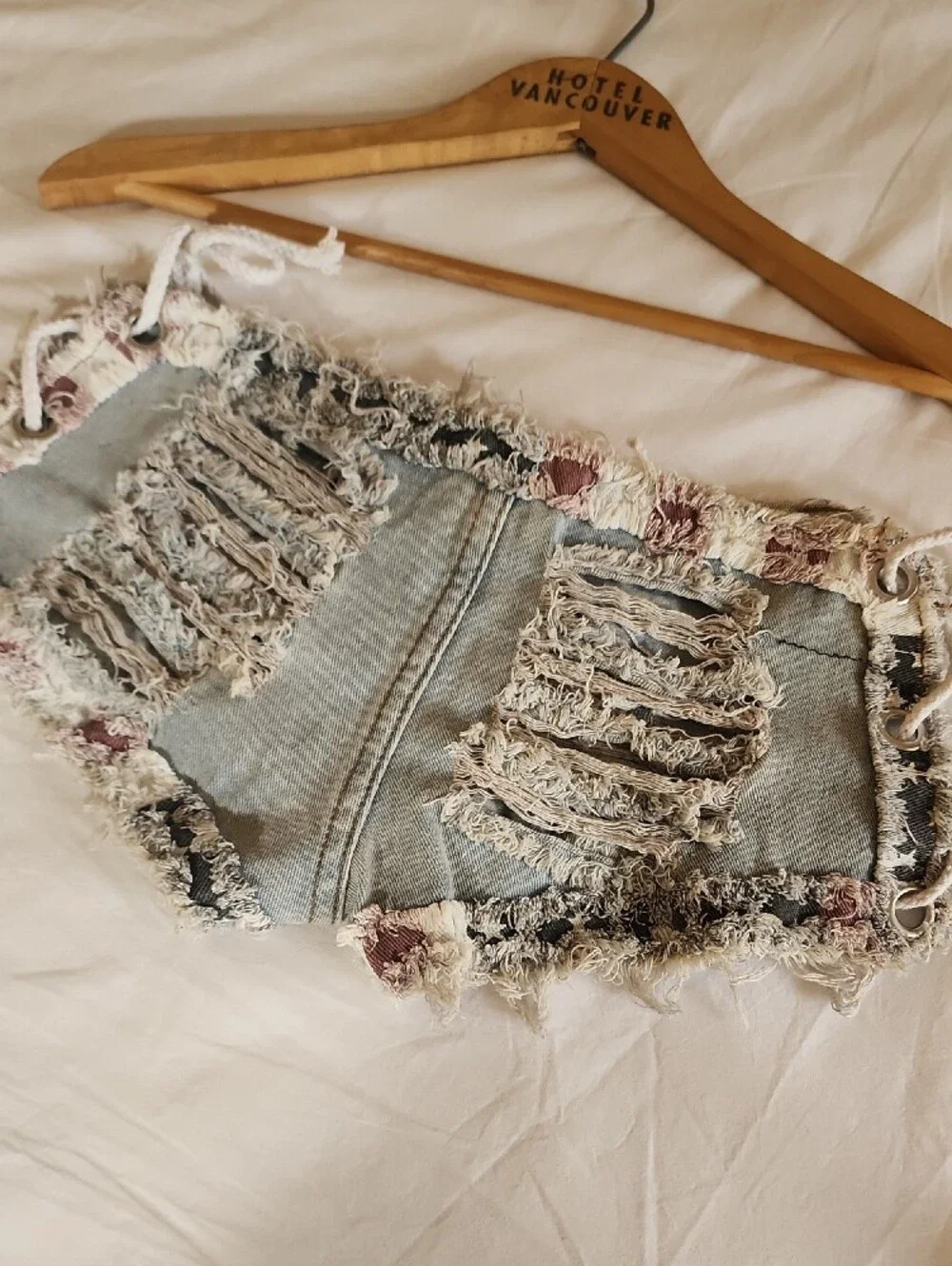 Flag Cut Off Jean Shorts Or Cover Up.